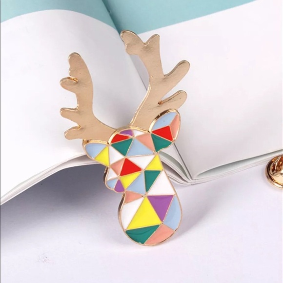 Jewelry - 3/$23 Perfect Colorful Dear Enamel Pin Brooch